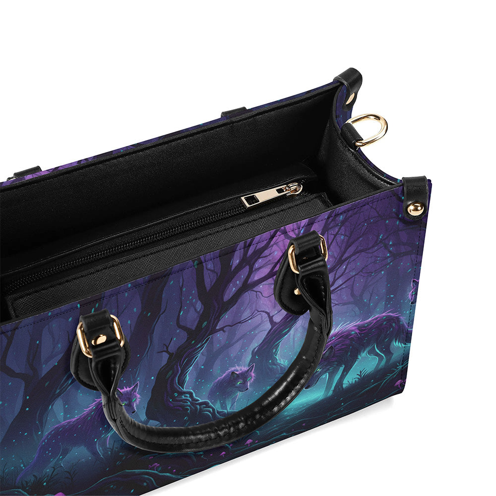Lunar Howl Twilight - Leather Handbag