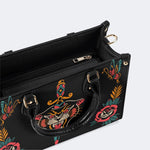 Unisex Tiger Print - Leather Handbag