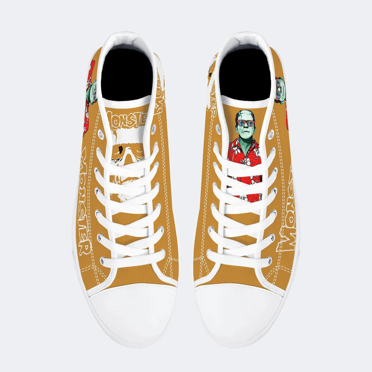 Unisex Monster Print - High Top Canvas