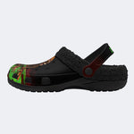 Unisex More Brains Print - Fur Lined Slippers/Sandals