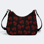 Unisex Horror Print - Leather Crossbody Bag