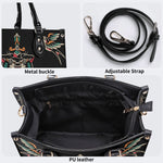 Unisex Tiger Print - Leather Handbag