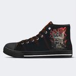 Figure&Wing&Letter Print - High Top Canvas