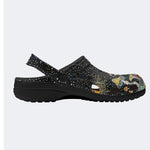 Retro Dark Mushroom Eyes Halloween Print - Slippers/Sandals