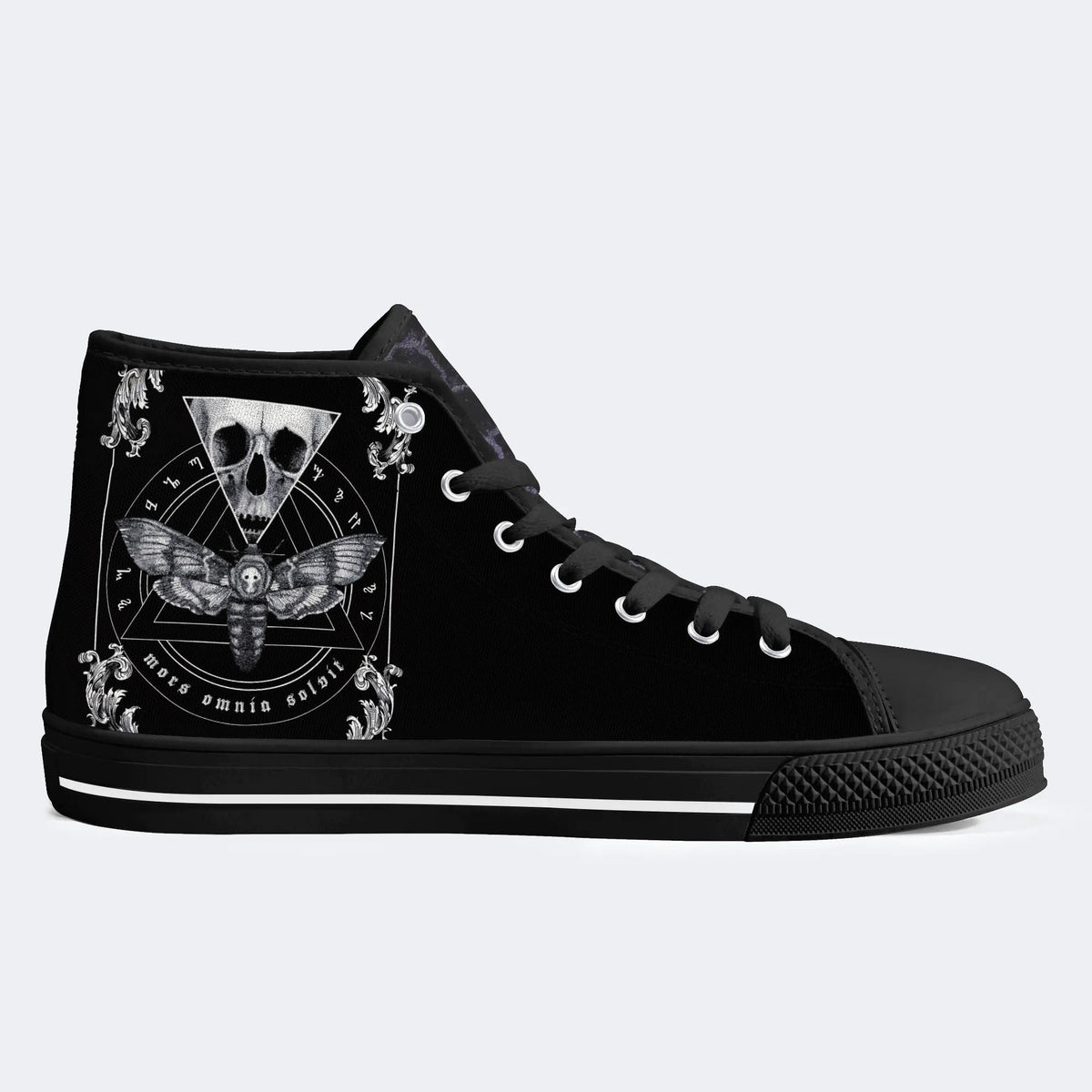 Surreal Death Moth&Skull - High Top Canvas