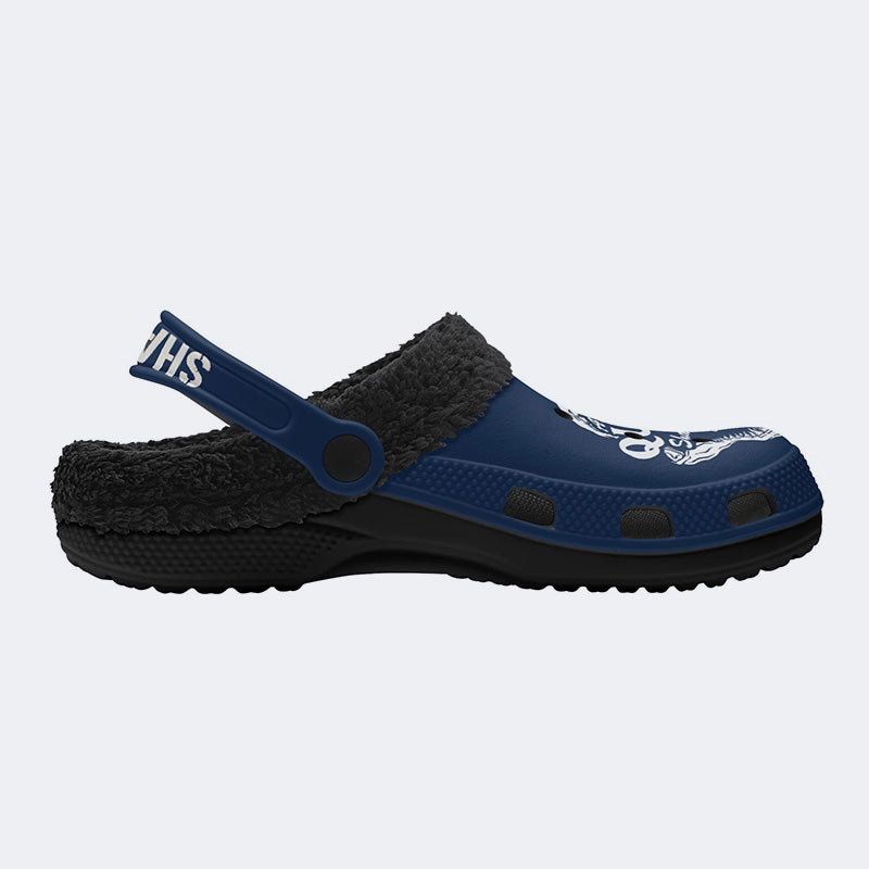 Quint's Shark Fishing Jaws Print - Fur Lined Slippers/Sandals