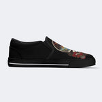 Rock Skull Print - Slip On Shoes