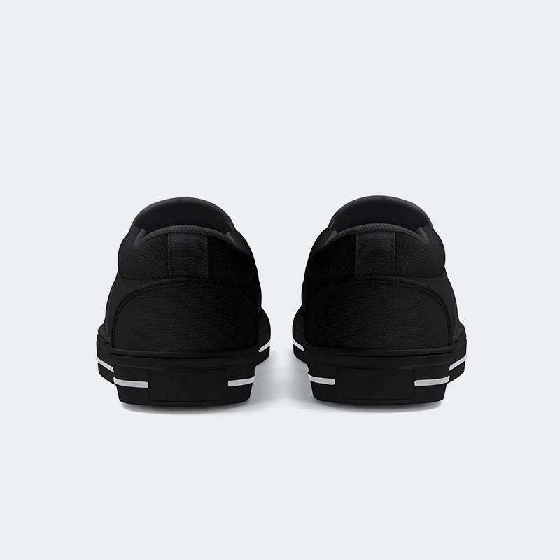 Rock Skull Print - Slip On Shoes