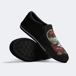 Rock Skull Print - Slip On Shoes