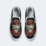 Rock Skull Print - Slip On Shoes