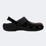 Rock Skull Print - Fur Lined Slippers/Sandals