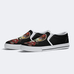 Rock Skull Print - Slip On Shoes