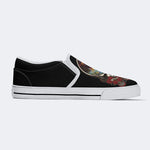 Rock Skull Print - Slip On Shoes