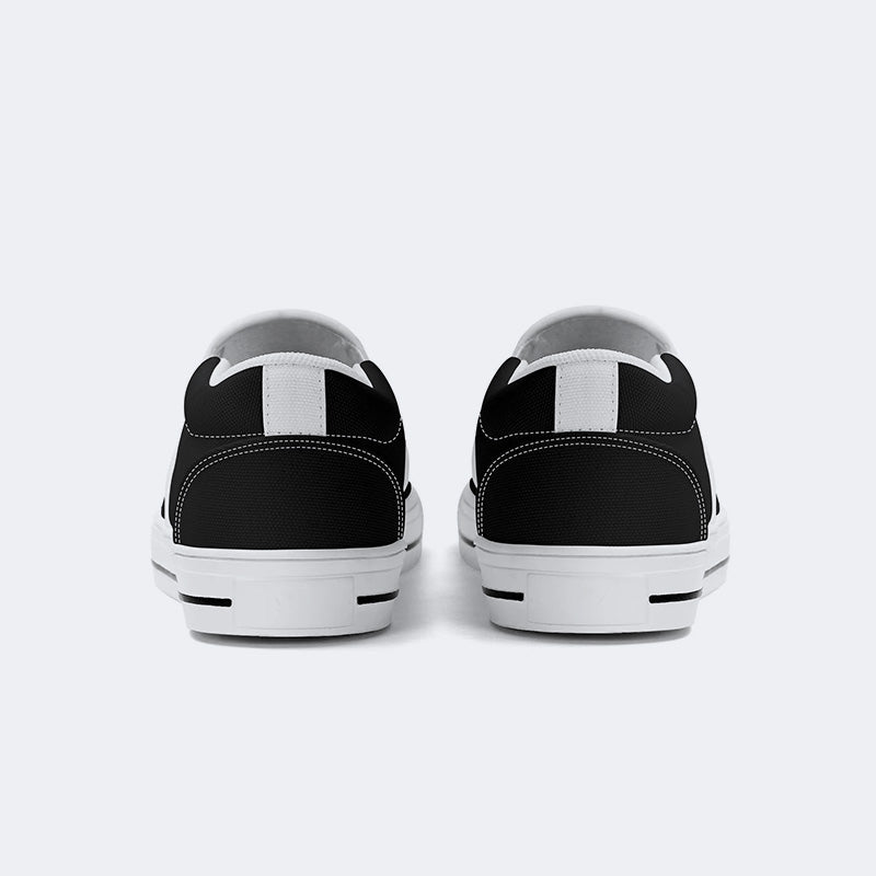 Rock Skull Print - Slip On Shoes