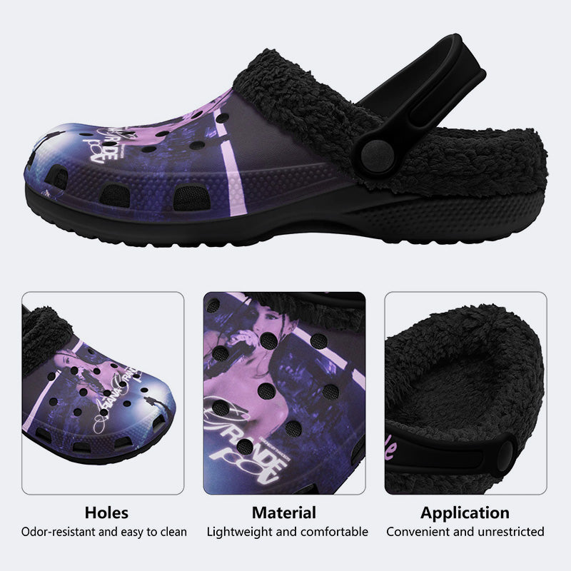 Ariana Grande Print - Fur Lined Slippers/Sandals