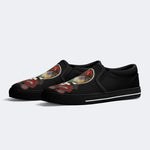 Rock Skull Print - Slip On Shoes