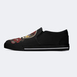 Rock Skull Print - Slip On Shoes