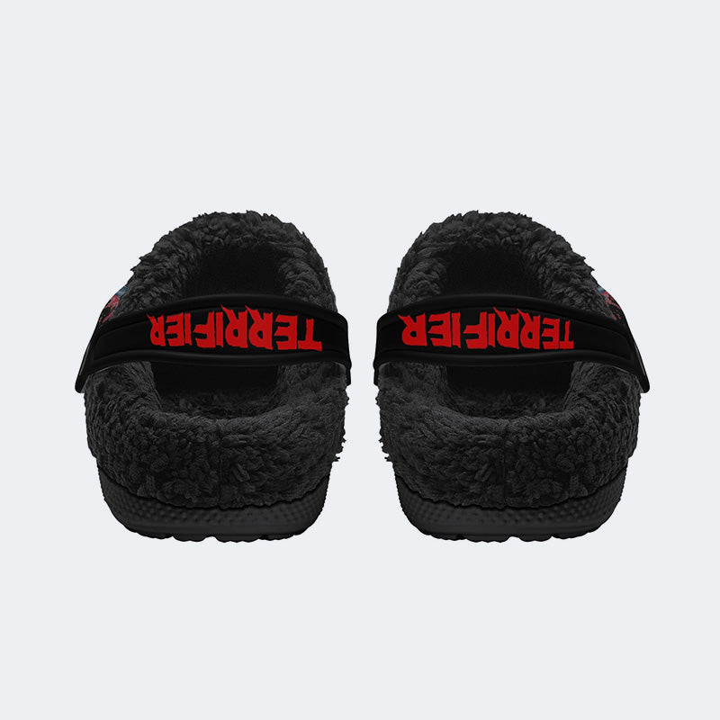 Unisex Horror Terrifier Print - Fur Lined Slippers/Sandals