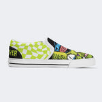 Unisex Skateboarding Cat Print - Slip On Shoes