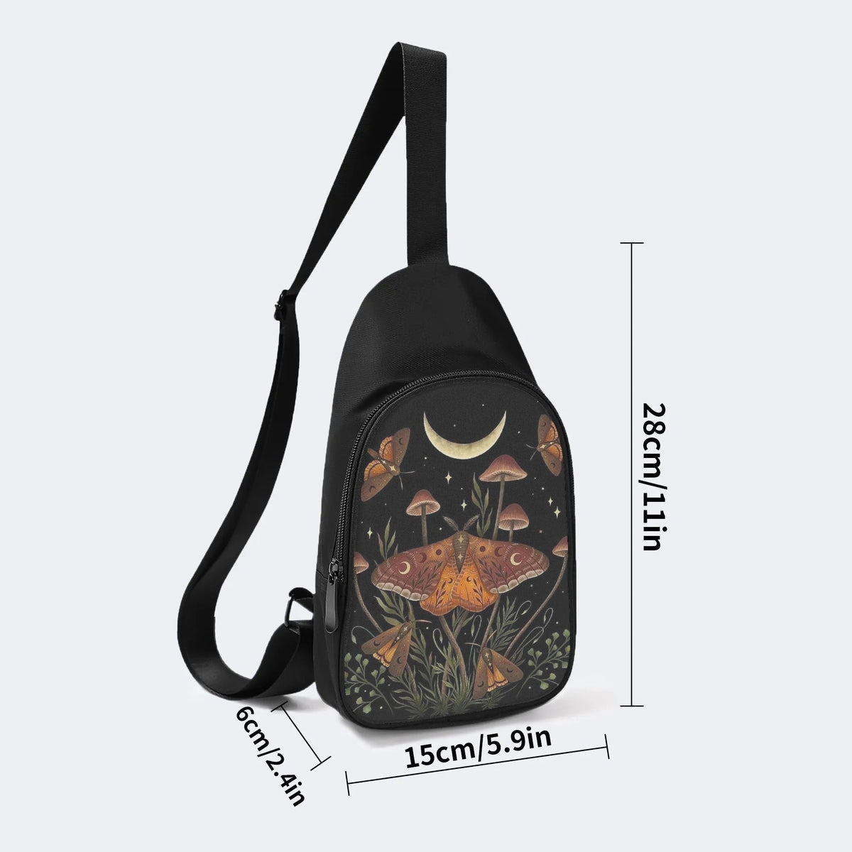 Vintage Floral Moth Print - Chest Bag