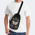 Vintage Floral Moth Print - Chest Bag