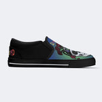 Rock Skull Print - Slip On Shoes