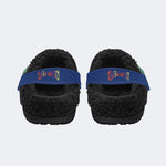 Rock Skull Print - Fur Lined Slippers/Sandals