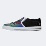 Rock Skull Print - Slip On Shoes