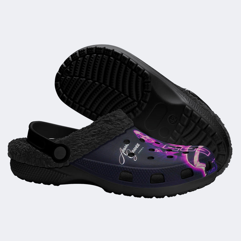 Ariana Grande Print - Fur Lined Slippers/Sandals