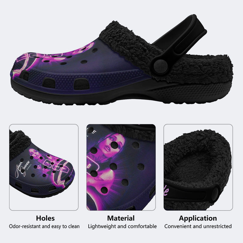 Ariana Grande Print - Fur Lined Slippers/Sandals
