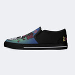 Rock Skull Print - Slip On Shoes