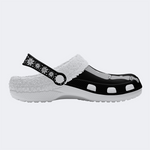 Skeleton Toes Skull Print - Fur Lined Slippers/Sandals