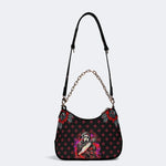 Horror Ghostface Print - Leather Crossbody Bag