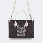 Vintage Death Moth Print - Leather Handbag