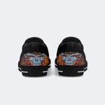Rock Skull Print - Slip On Shoes