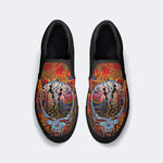 Rock Skull Print - Slip On Shoes