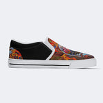 Rock Skull Print - Slip On Shoes