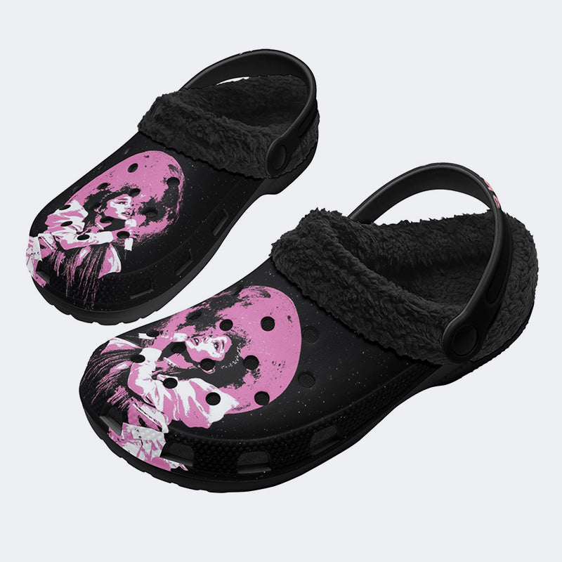 Ariana Grande Print - Fur Lined Slippers/Sandals