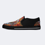 Rock Skull Print - Slip On Shoes