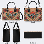 Vintage Rose Death Moth - Leather Handbag