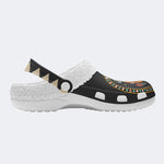 Horror Fangs Ghost Mask - Fur Lined Slippers/Sandals
