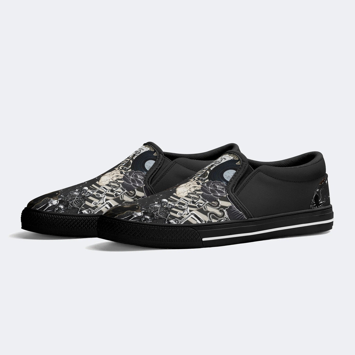 Horror Collage Print - Slip On Shoes