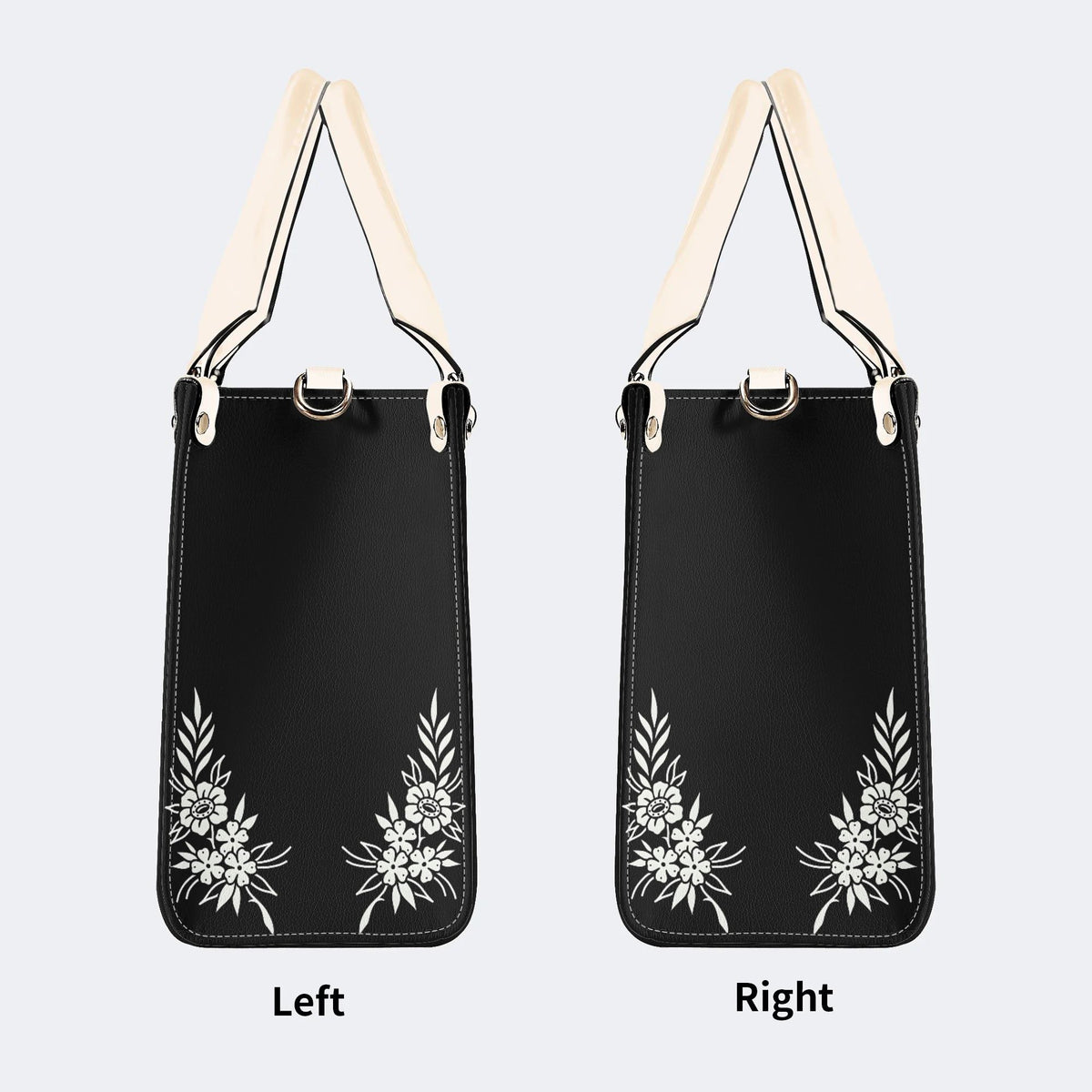 Unisex Tiger Print - Leather Handbag