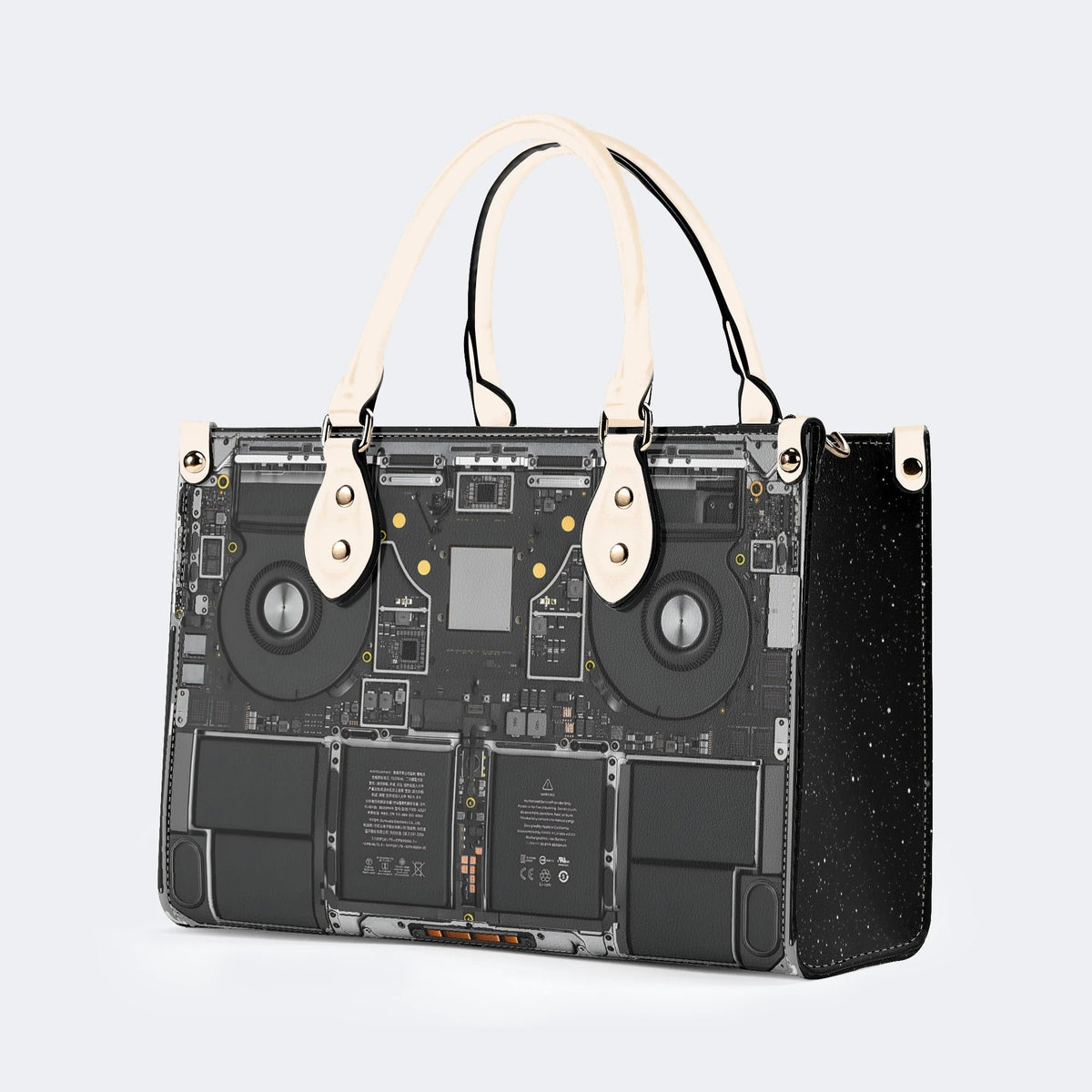 Mechanical Panel Print - Leather Handbag