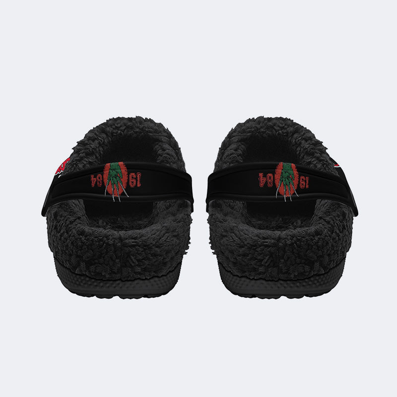 A Nightmare on Elm Street Print - Fur Lined Slippers/Sandals