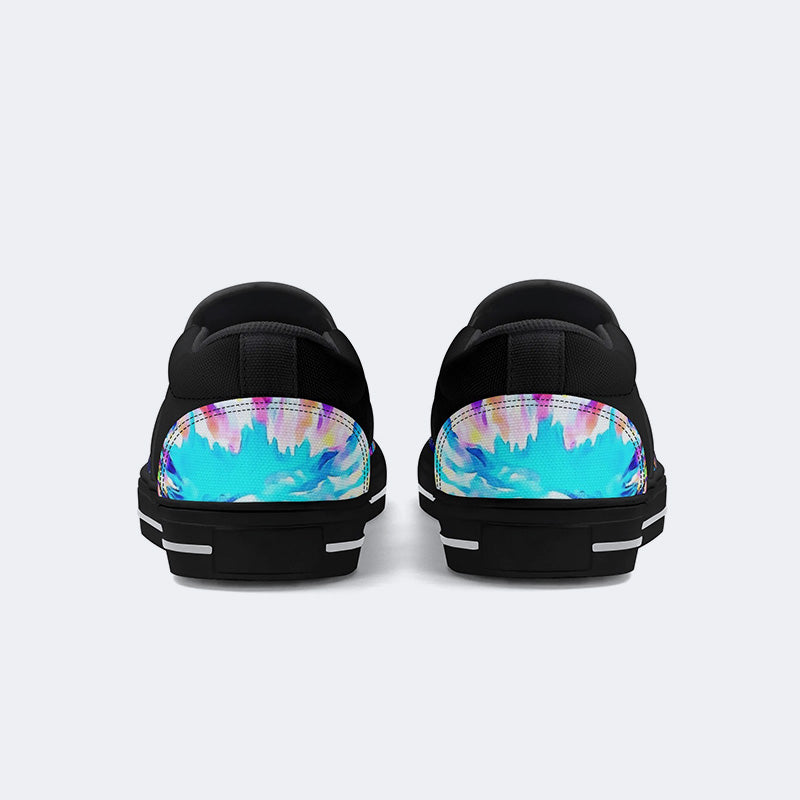 Rock Skull Print - Slip On Shoes