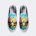 Rock Skull Print - Slip On Shoes