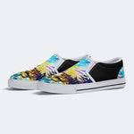 Rock Skull Print - Slip On Shoes