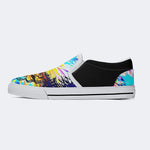 Rock Skull Print - Slip On Shoes
