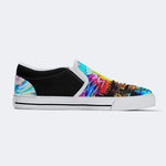 Rock Skull Print - Slip On Shoes